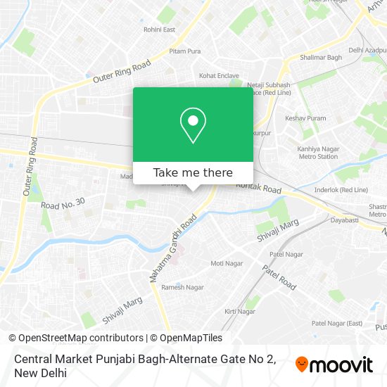 Central Market Punjabi Bagh-Alternate Gate No 2 map