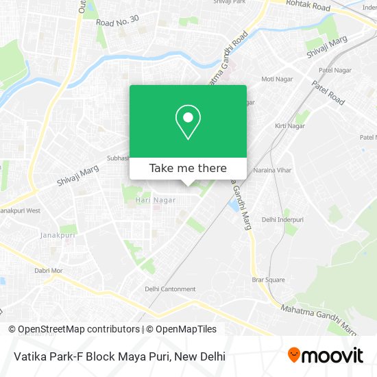 Vatika Park-F Block Maya Puri map