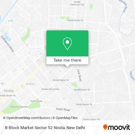 B-Block Market Sector 52 Noida map