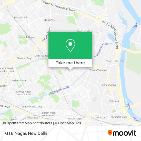 GTB Nagar map