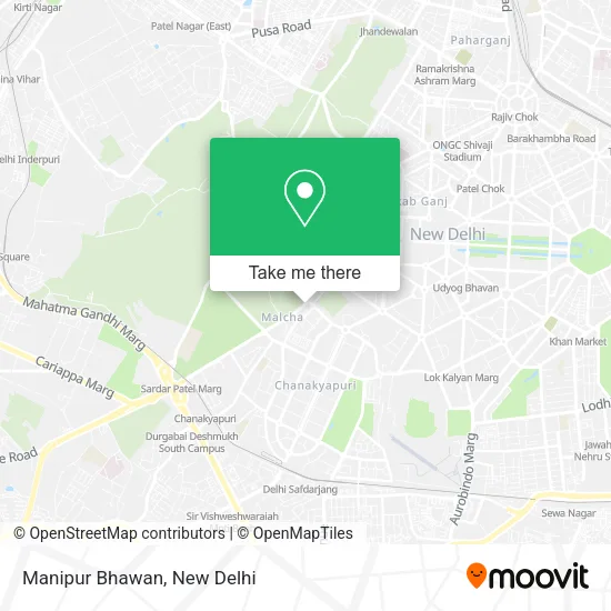 Manipur Bhawan map