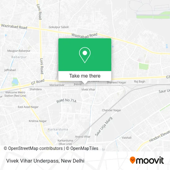 Vivek Vihar Underpass map