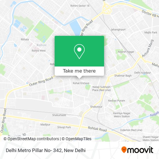 Delhi Metro Pillar No- 342 map