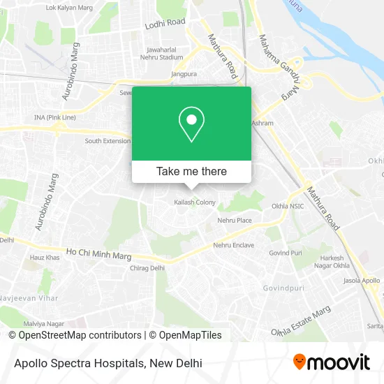 Apollo Spectra Hospitals map