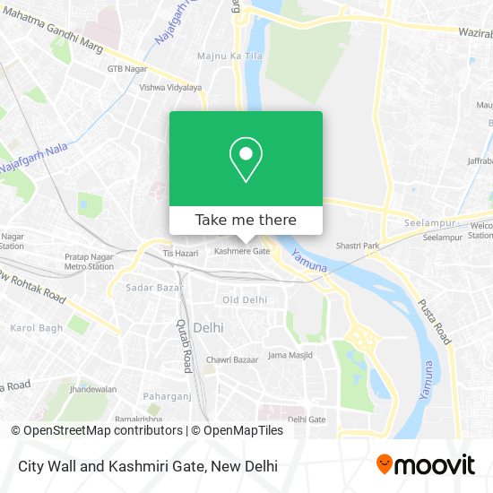 City Wall and Kashmiri Gate map
