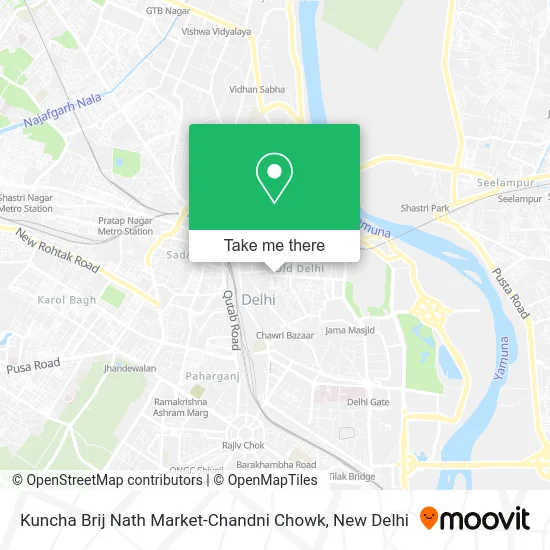 Kuncha Brij Nath Market-Chandni Chowk map
