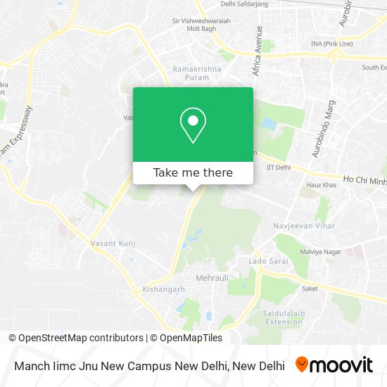 Manch Iimc Jnu New Campus New Delhi map