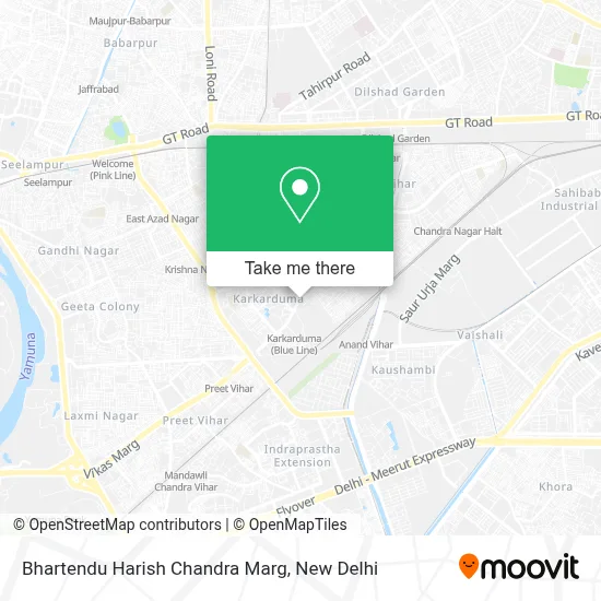 Bhartendu Harish Chandra Marg map