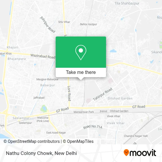 Nathu Colony Chowk map