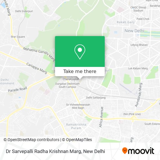 Dr Sarvepalli Radha Krishnan Marg map