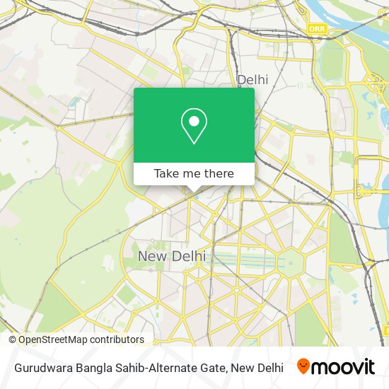 Gurudwara Bangla Sahib-Alternate Gate map