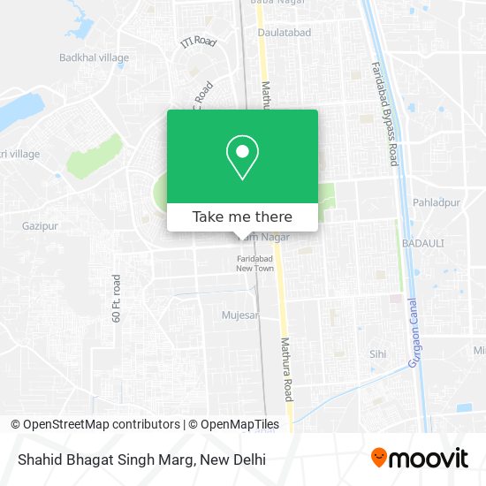 Shahid Bhagat Singh Marg map