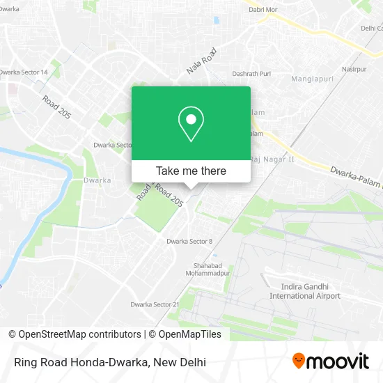 Ring Road Honda-Dwarka map