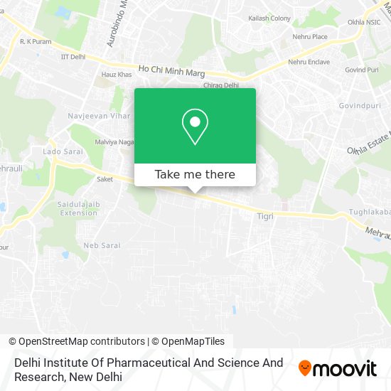 Delhi Institute Of Pharmaceutical And Science And Research map