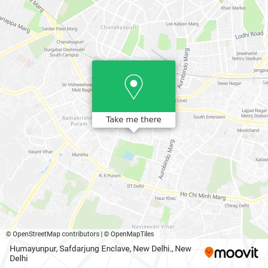 Humayunpur, Safdarjung Enclave, New Delhi. map