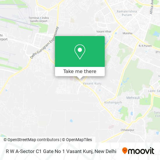 R W A-Sector C1 Gate No 1 Vasant Kunj map