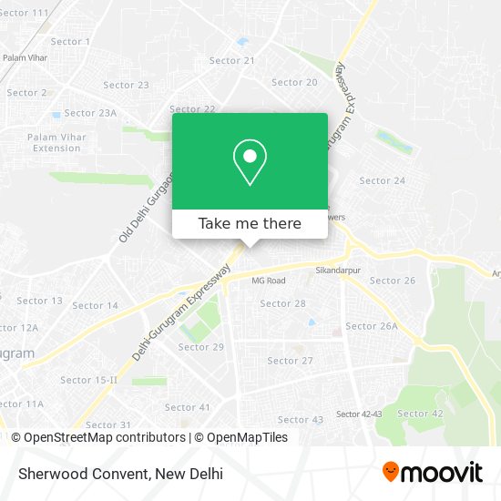 Sherwood Convent map