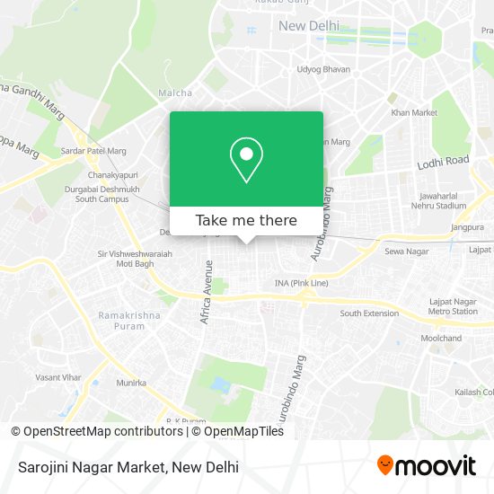 Sarojini Nagar Market map