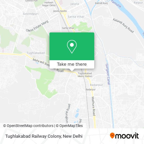 Tughlakabad Railway Colony map