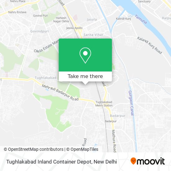 Tughlakabad Inland Container Depot map