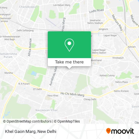 Khel Gaon Marg map