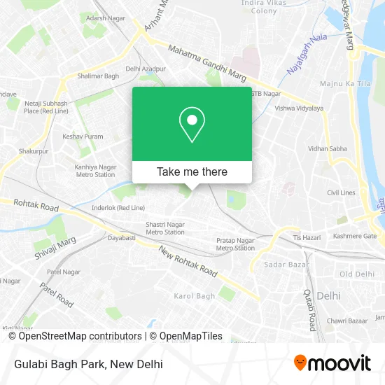 Gulabi Bagh Park map
