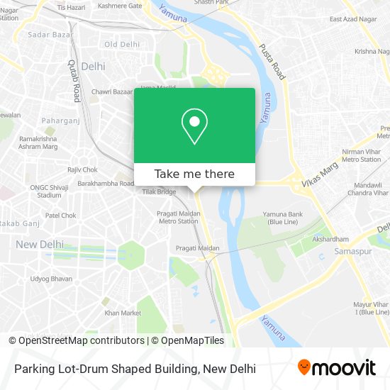 Parking Lot-Drum Shaped Building map