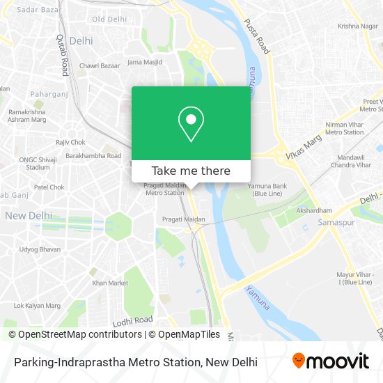 Parking-Indraprastha Metro Station map