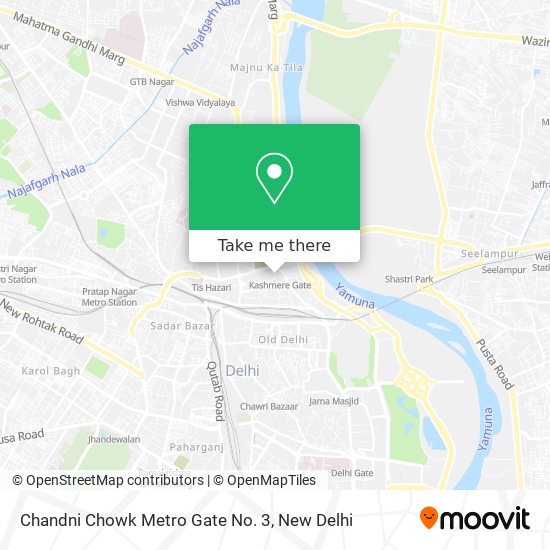 Chandni Chowk Metro Gate No. 3 map