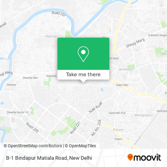 B-1 Bindapur Matiala Road map