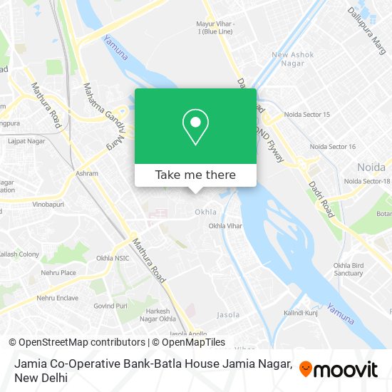 Jamia Co-Operative Bank-Batla House Jamia Nagar map