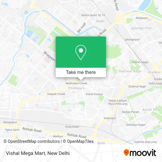 How to Get to Vishal Mega Mart in Delhi by Bus, Metro or Train?