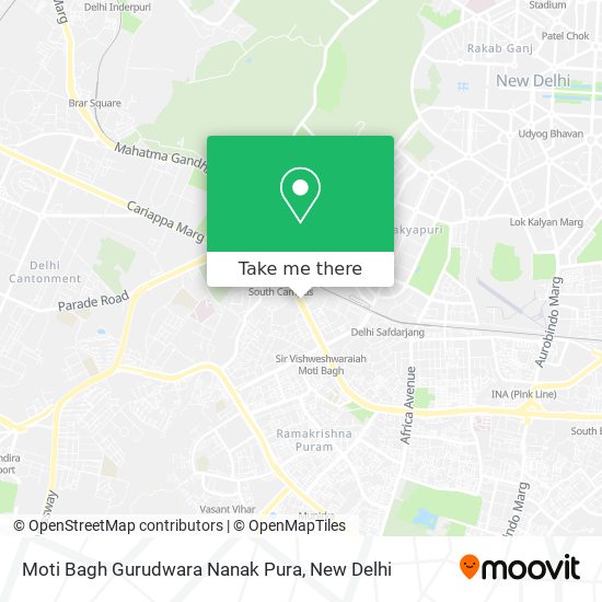 Moti Bagh Gurudwara Nanak Pura map
