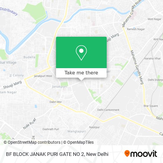 BF BLOCK JANAK PURI GATE NO 2 map