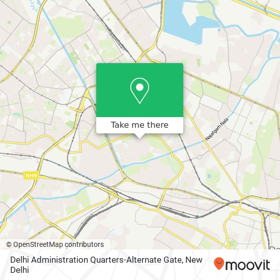 Delhi Administration Quarters-Alternate Gate map