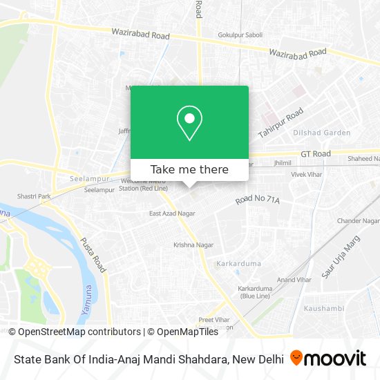 State Bank Of India-Anaj Mandi Shahdara map