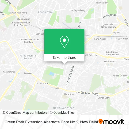 Green Park Extension-Alternate Gate No 2 map
