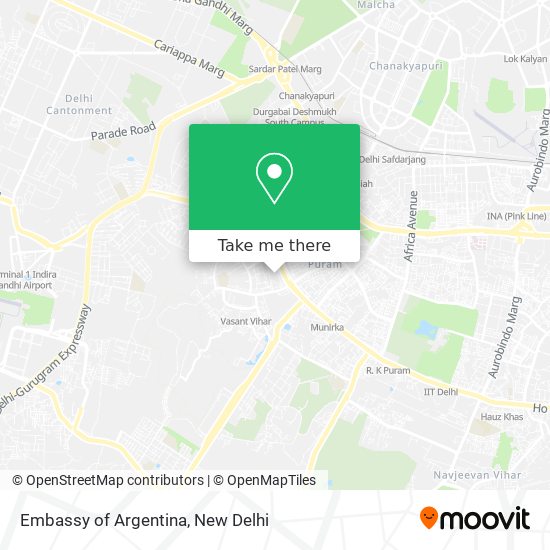Embassy of Argentina map