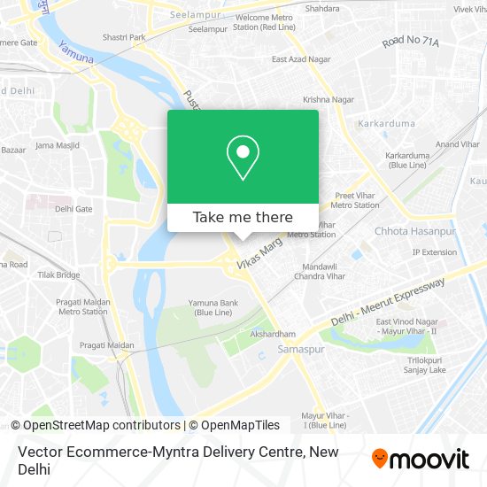 Vector Ecommerce-Myntra Delivery Centre map