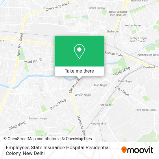 Employees State Insurance Hospital Residential Colony map