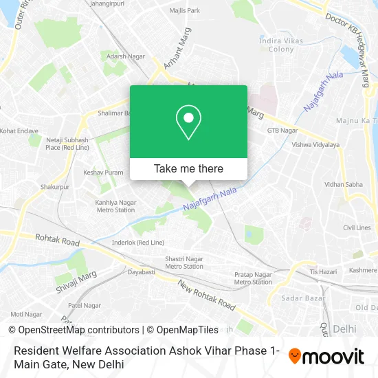 Resident Welfare Association Ashok Vihar Phase 1-Main Gate map
