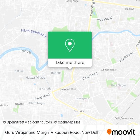 Guru Virajanand Marg / Vikaspuri Road map