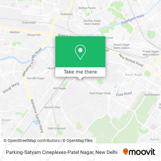 Parking-Satyam Cineplexes-Patel Nagar map