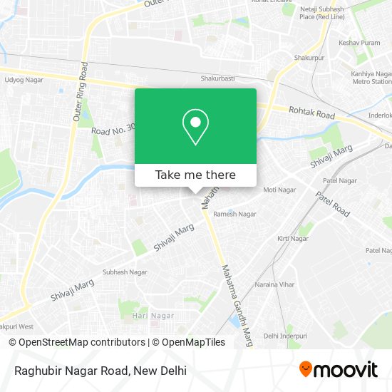 Raghubir Nagar Road map