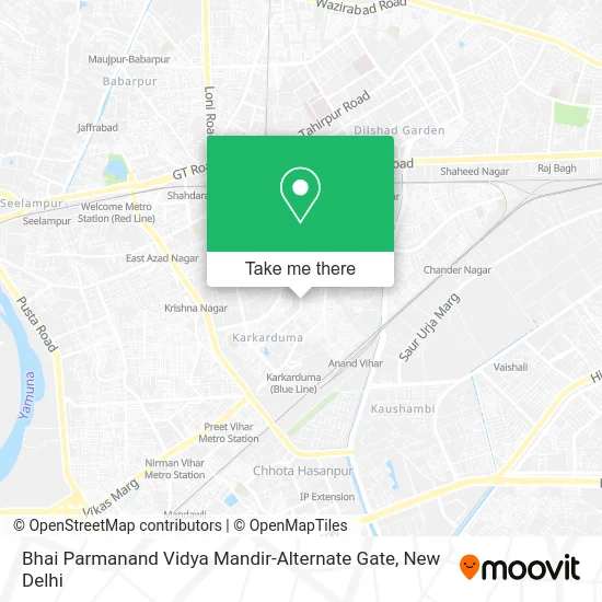 Bhai Parmanand Vidya Mandir-Alternate Gate map