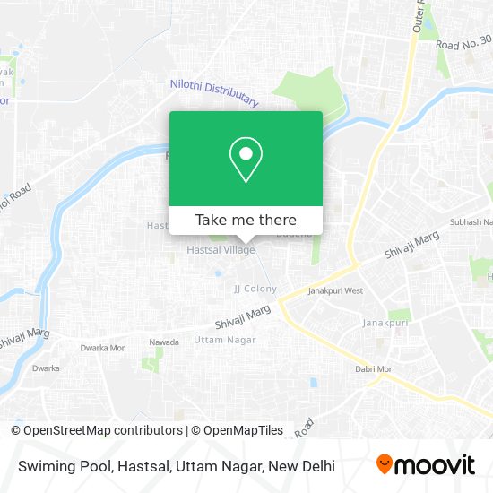 Swiming Pool, Hastsal, Uttam Nagar map