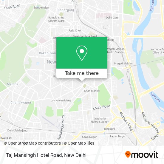 Taj Mansingh Hotel Road map