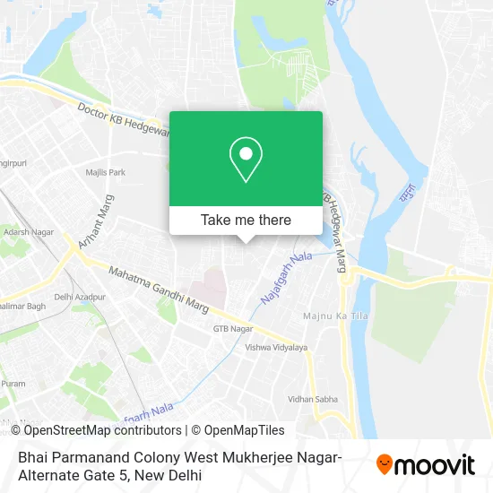 Bhai Parmanand Colony West Mukherjee Nagar-Alternate Gate 5 map