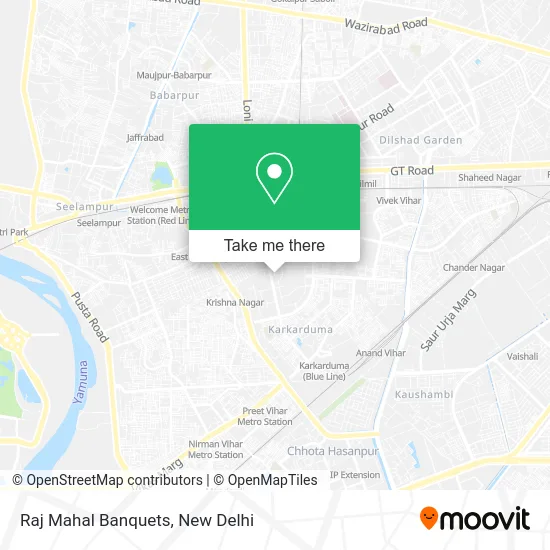 Raj Mahal Banquets map