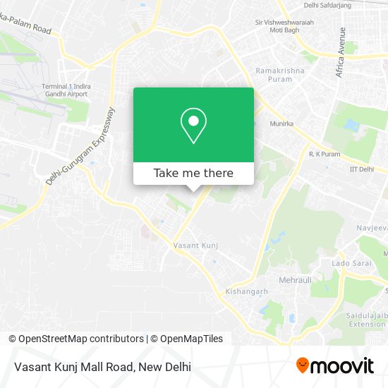 Vasant Kunj Mall Road map